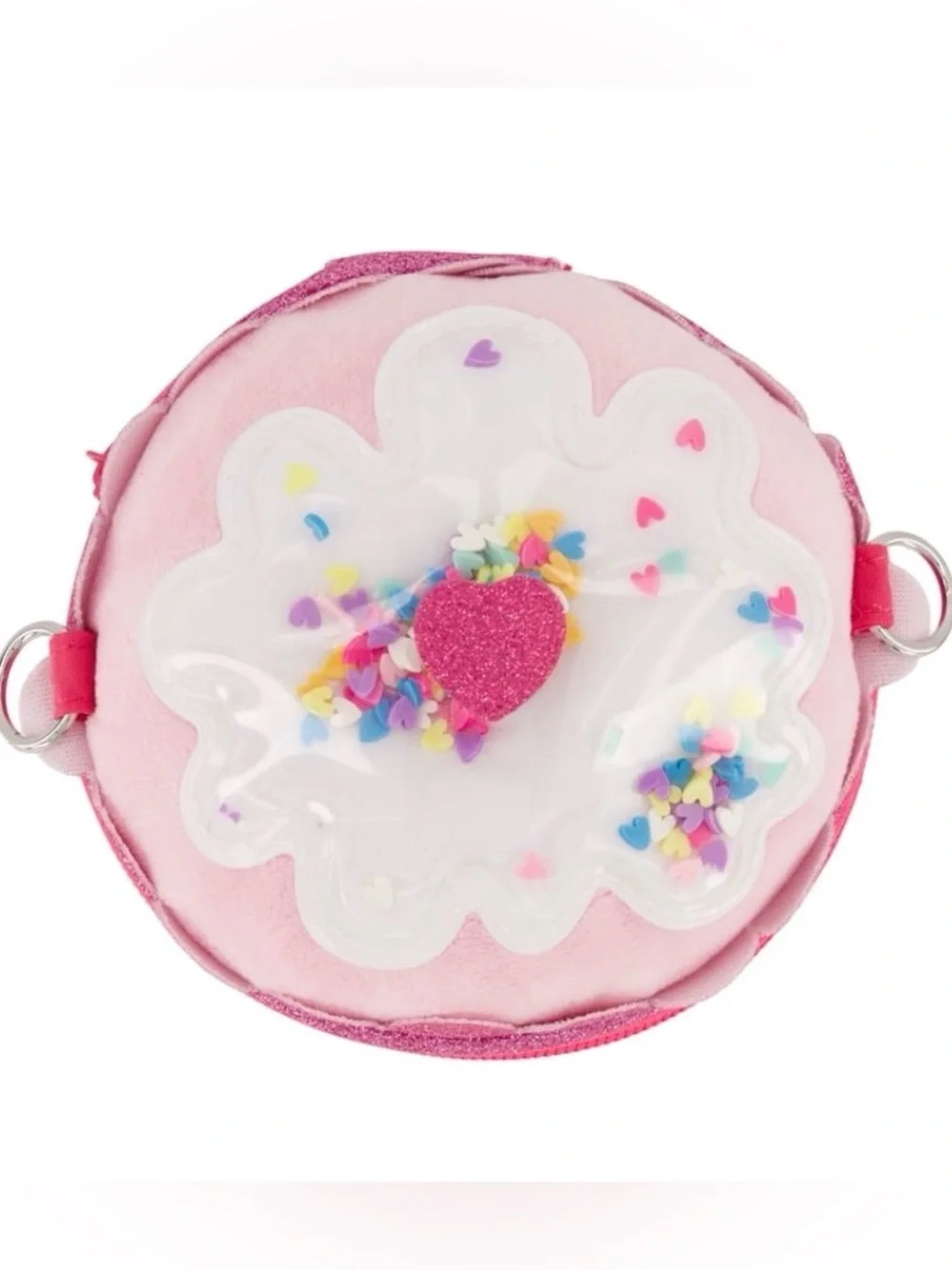 Claire’s Pink Cupcake Shaker Crossbody Purse Bag | NWT